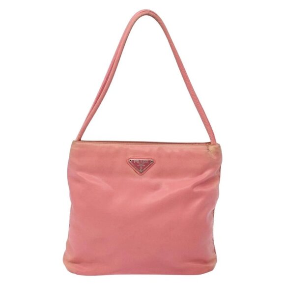 PRADA Tote Bag Nylon Pink Gold Auth - Picture 2 of 16